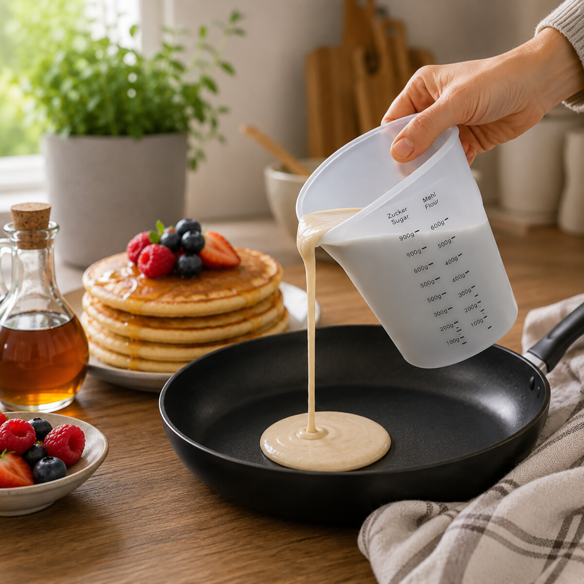 LURCH Flexibler Messbecher 1 Liter aus Silikon