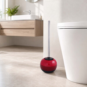 WC-Garnitur RED aus Keramik in Kugelform &ndash; Rot