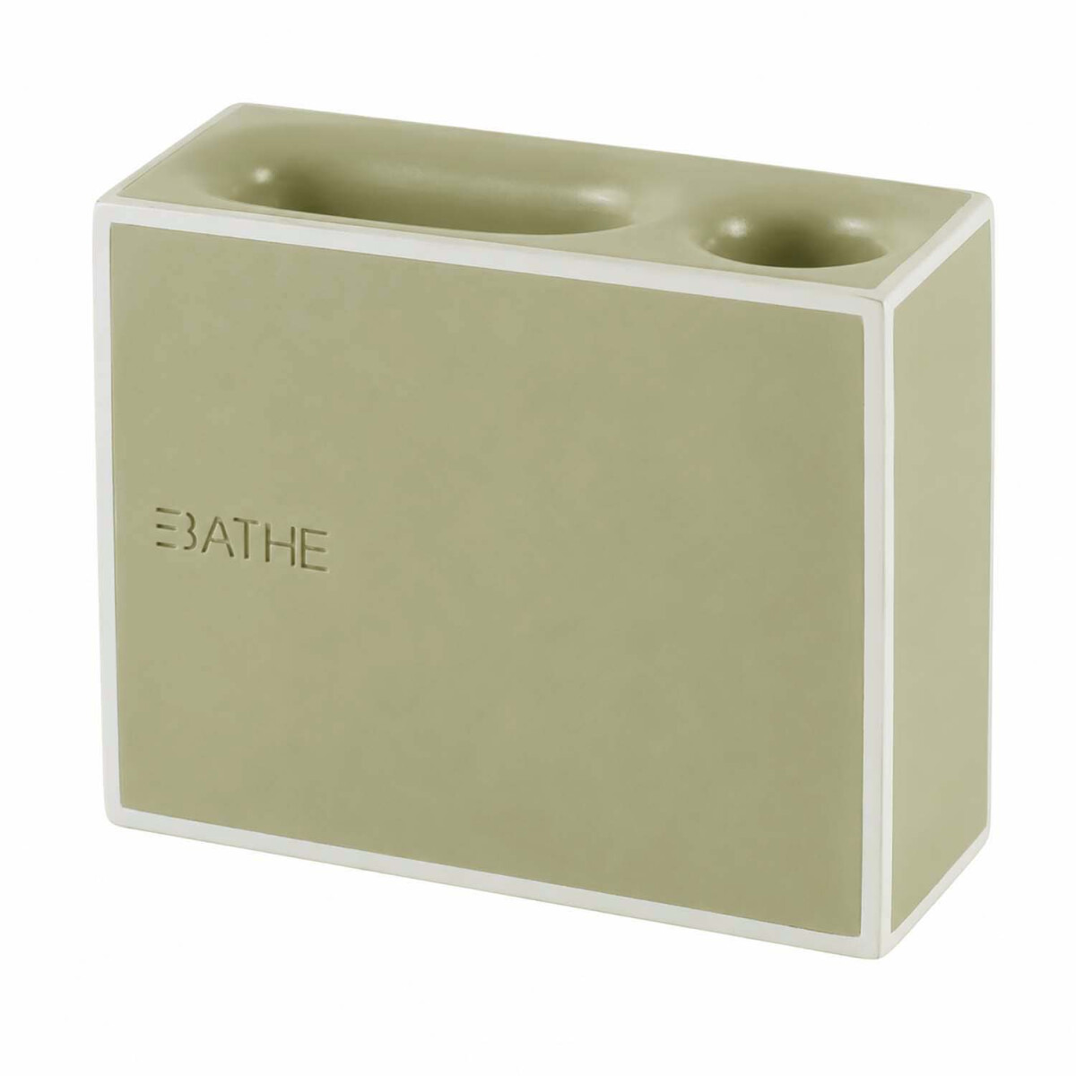 4-teiliges Badezimmer-Set BATHE Grau aus Polyresin