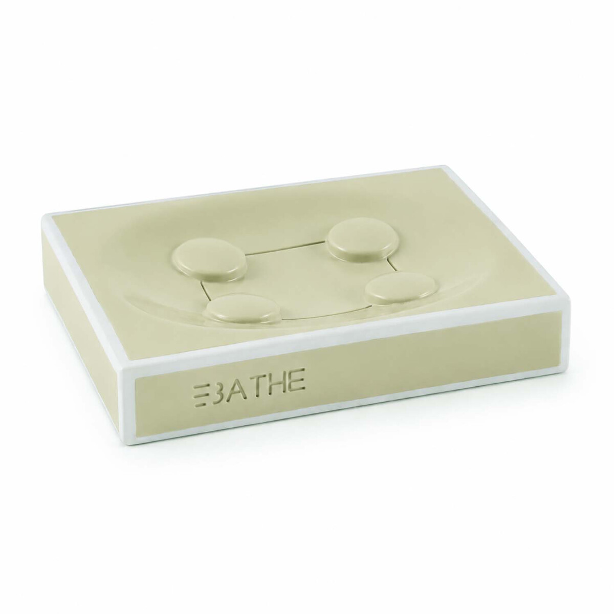 4-teiliges Badezimmer-Set BATHE Grau aus Polyresin