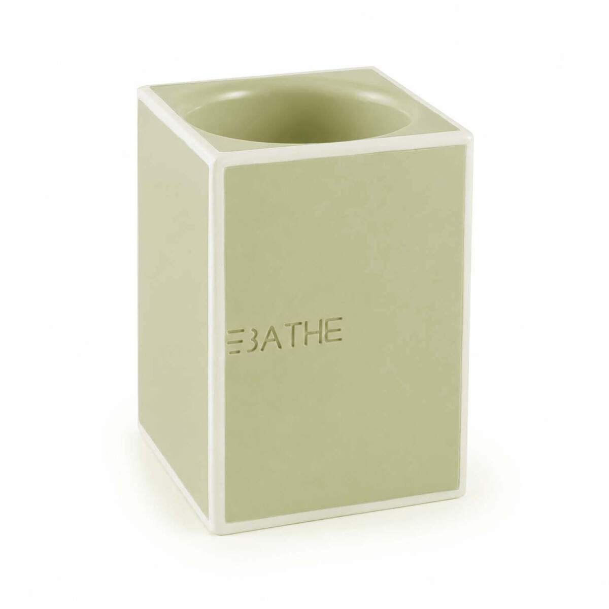 4-teiliges Badezimmer-Set BATHE Grau aus Polyresin