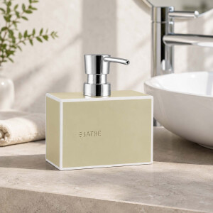 4-teiliges Badezimmer-Set BATHE Grau aus Polyresin