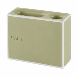 4-teiliges Badezimmer-Set BATHE Grau aus Polyresin