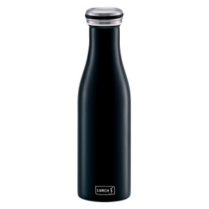 LURCH Isolierflasche 0,5 Liter Schwarz Matt