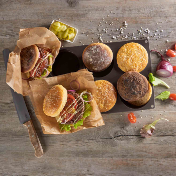 Burger Backform gro&szlig;e Buns &Oslash; 10 cm Silikon Br&ouml;tchenbackform