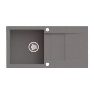 Granitspüle Waterfall 40 Moonlight Grey 86 x 43,5 cm