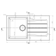 Set Granitspüle Mojito 100 Schwarz 86x50 cm + Armatur Drive 1 Hochdruck Chrom