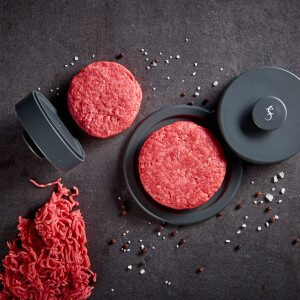 LURCH Burgerpresse 3-teilig steingrau Patty Maker