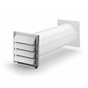 Klima-E 150 Mauerkasten COMPAIR flow weiß / Edelstahl