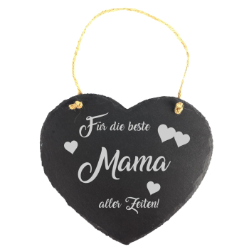 Schieferherz "Beste Mama" 20 x 17 cm zum Muttertag