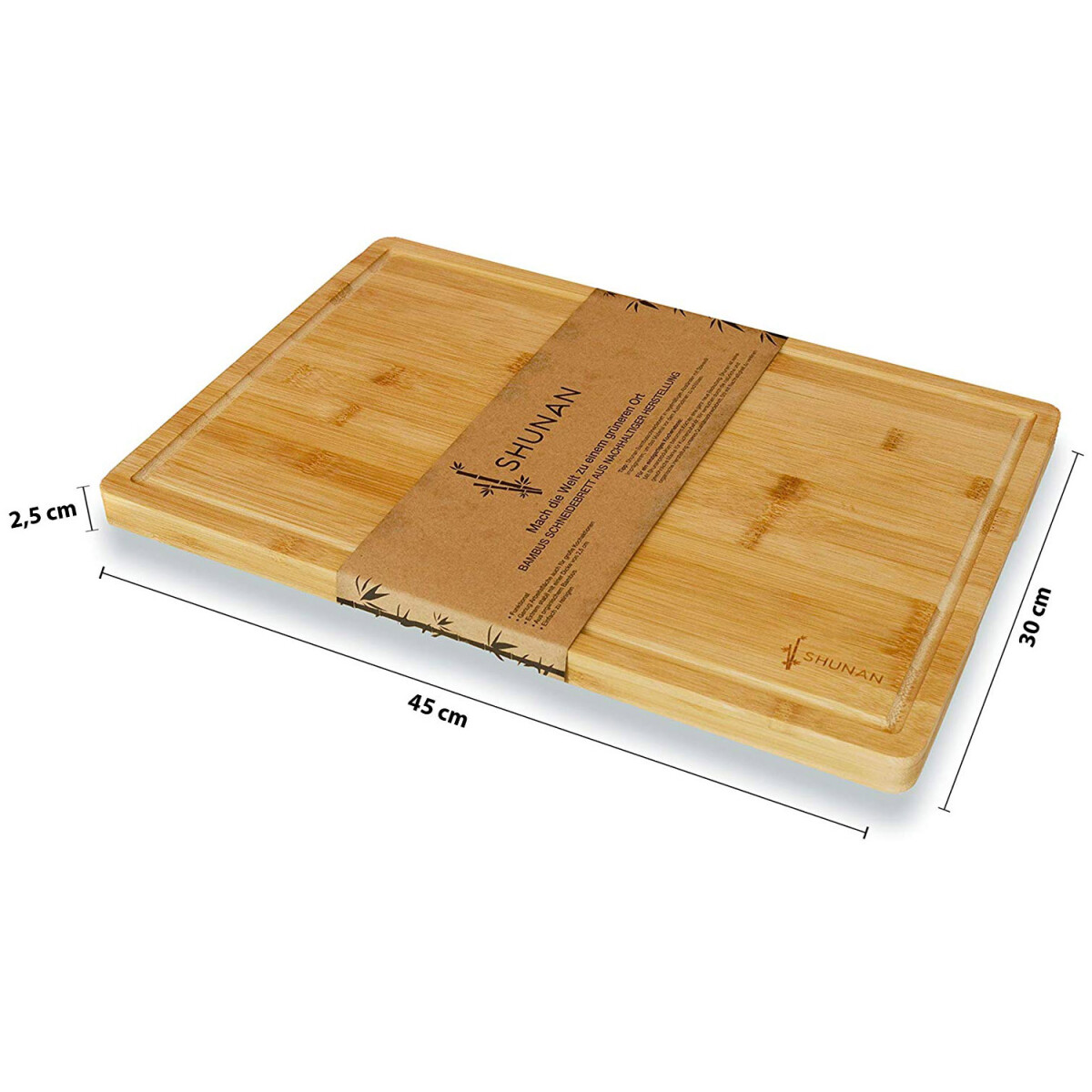 Premium Holzschneidbrett GRILLK&Ouml;NIG Bambus personalisiert mit Wunschnamen