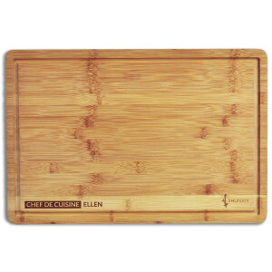Personalisiertes Bambus Grillbrett „Chef de Cuisine...