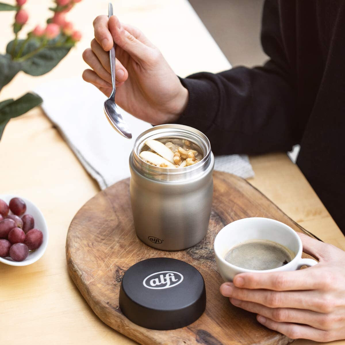 Alfi foodMug Silver Lining 0,35 Liter doppelwandiger Lunchpot