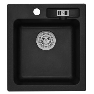 Granitspüle Malibu 20 AXIS Schwarz 43 x 47 cm