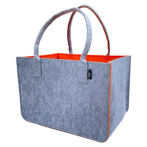 Camolo Filz-Einkaufstasche NATURA Orange-Grau 40 ×...