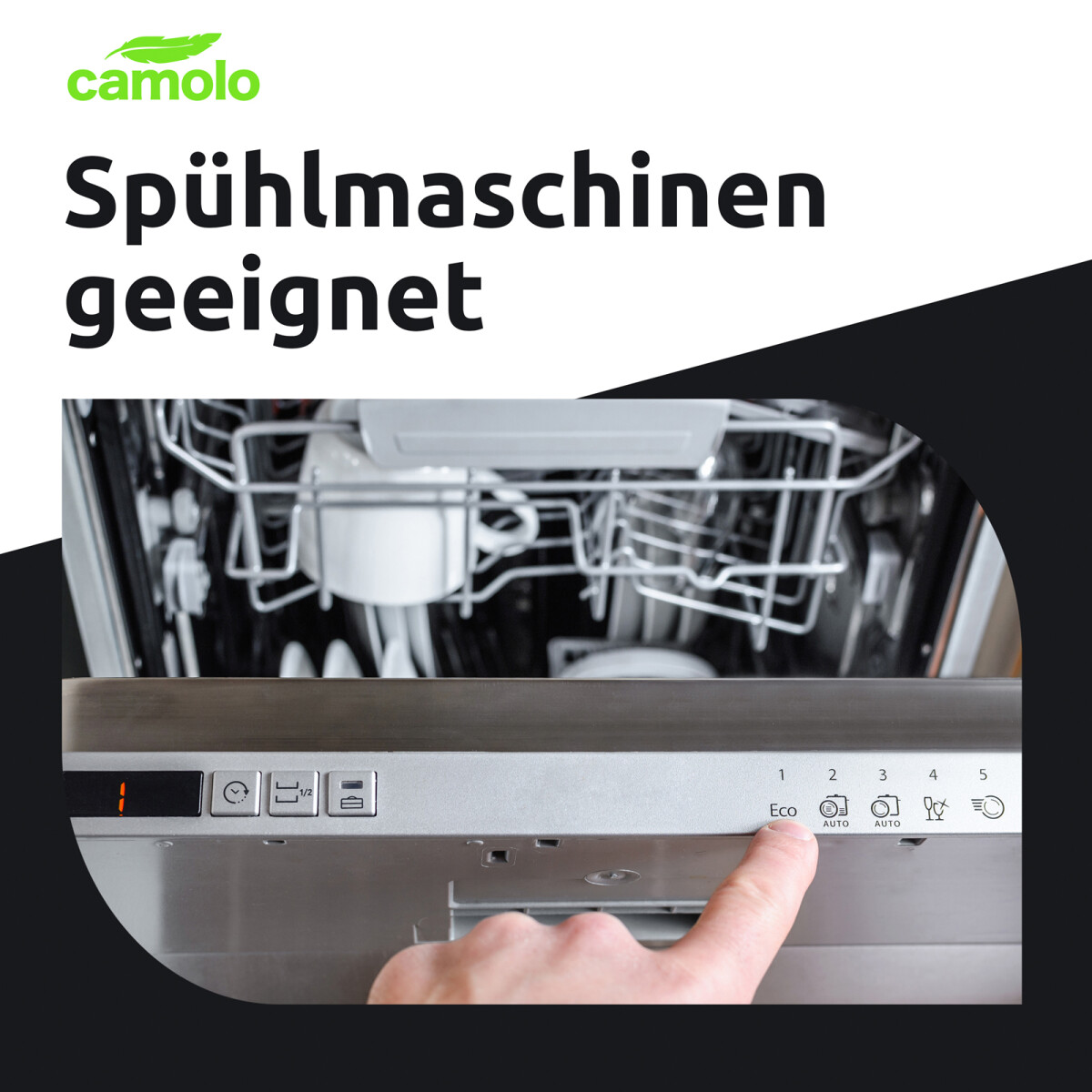 Gem&uuml;sesch&auml;ler scharf Edelstahl Schwarz