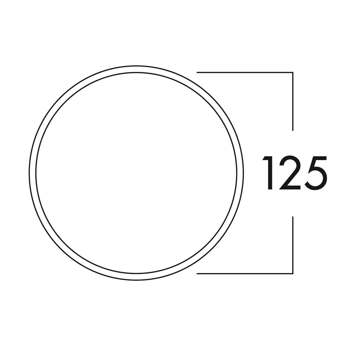 Klima-E 125 Mauerkasten COMPAIR flow wei&szlig; / Edelstahl mit Anschluss rund