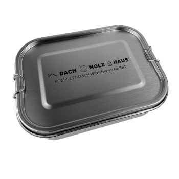 Lunchbox Edelstahl 1200 ml mit Wunschnamen