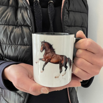 Hochwertige Keramik Tasse Horse