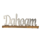 Gilde Handwerk Schriftzug "Dahoam"  Mangoholz/Aluminium Breite 43 cm