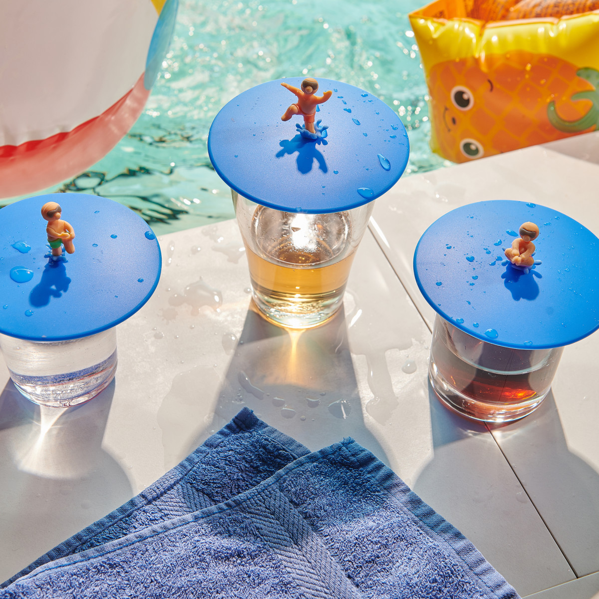 Glasabdeckung Sommerdeckel aus Silikon Splash Boys Arne Anker