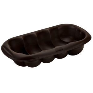 LURCH Hefezopf Backform Silikon 24,5 x 15 x 7 cm braun