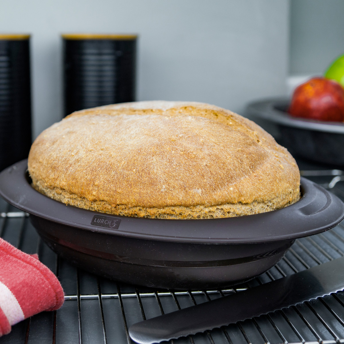 LURCH Brotbackform Oval 24 x 18 cm braun Silikon
