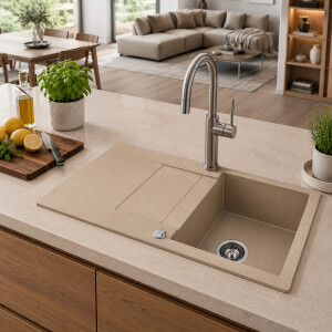 Sp&uuml;le Waterfall 40 Beige 86 x 43,5 mm