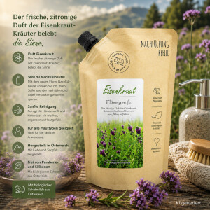 Florex Fl&uuml;ssigseife Eisenkraut Nachf&uuml;llbeutel 500 ml