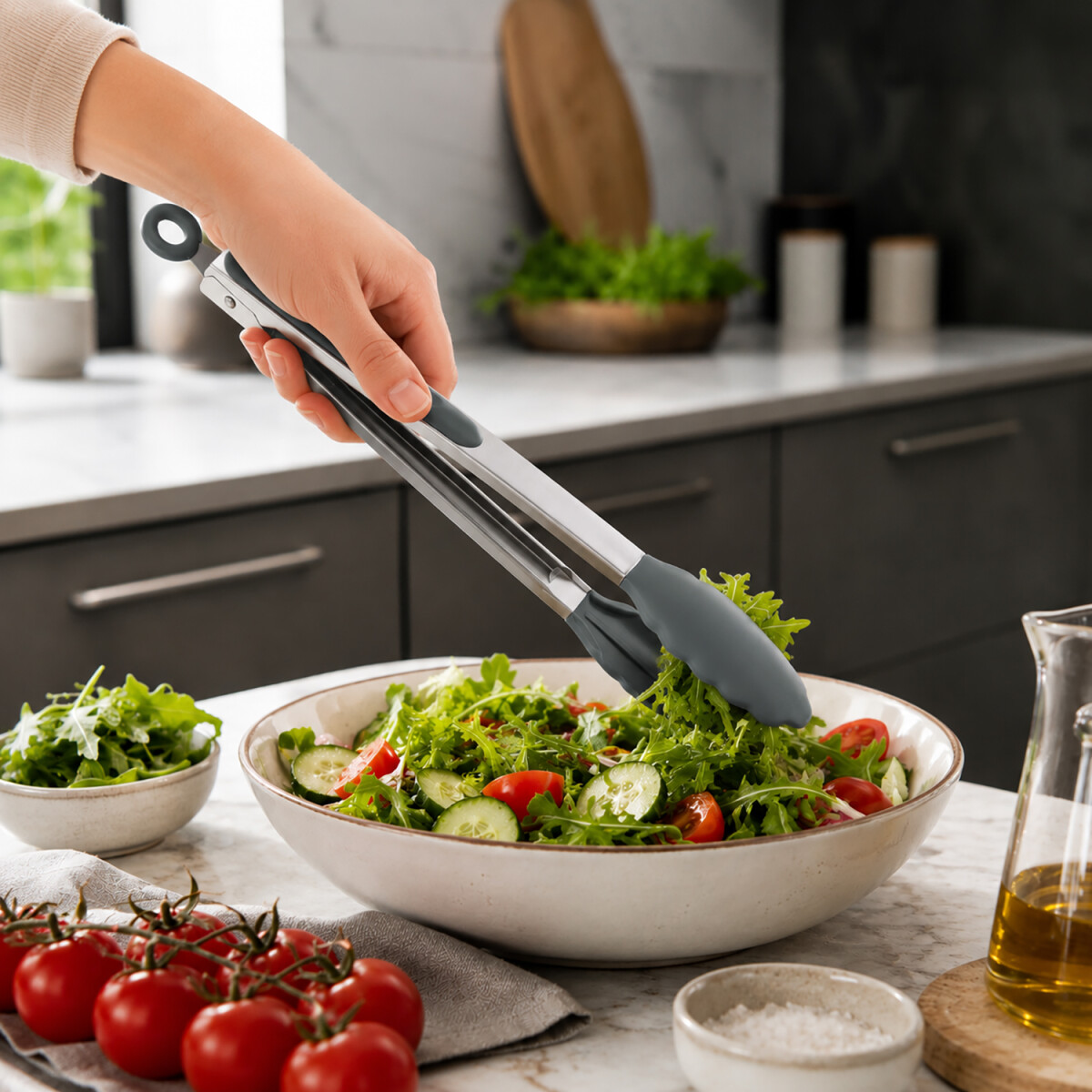 Camolo Grillzange Salatzange Silikon Edelstahl 30 cm