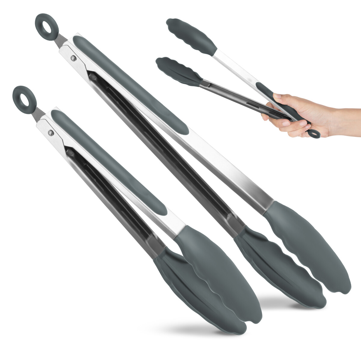 Camolo Zangenset Silikon Edelstahl 23 cm und 30 cm