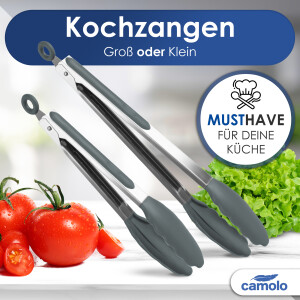 Camolo Zangenset Silikon Edelstahl 23 cm und 30 cm