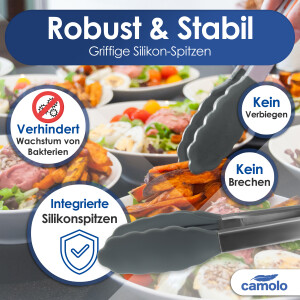 Camolo Zangenset Silikon Edelstahl 23 cm und 30 cm