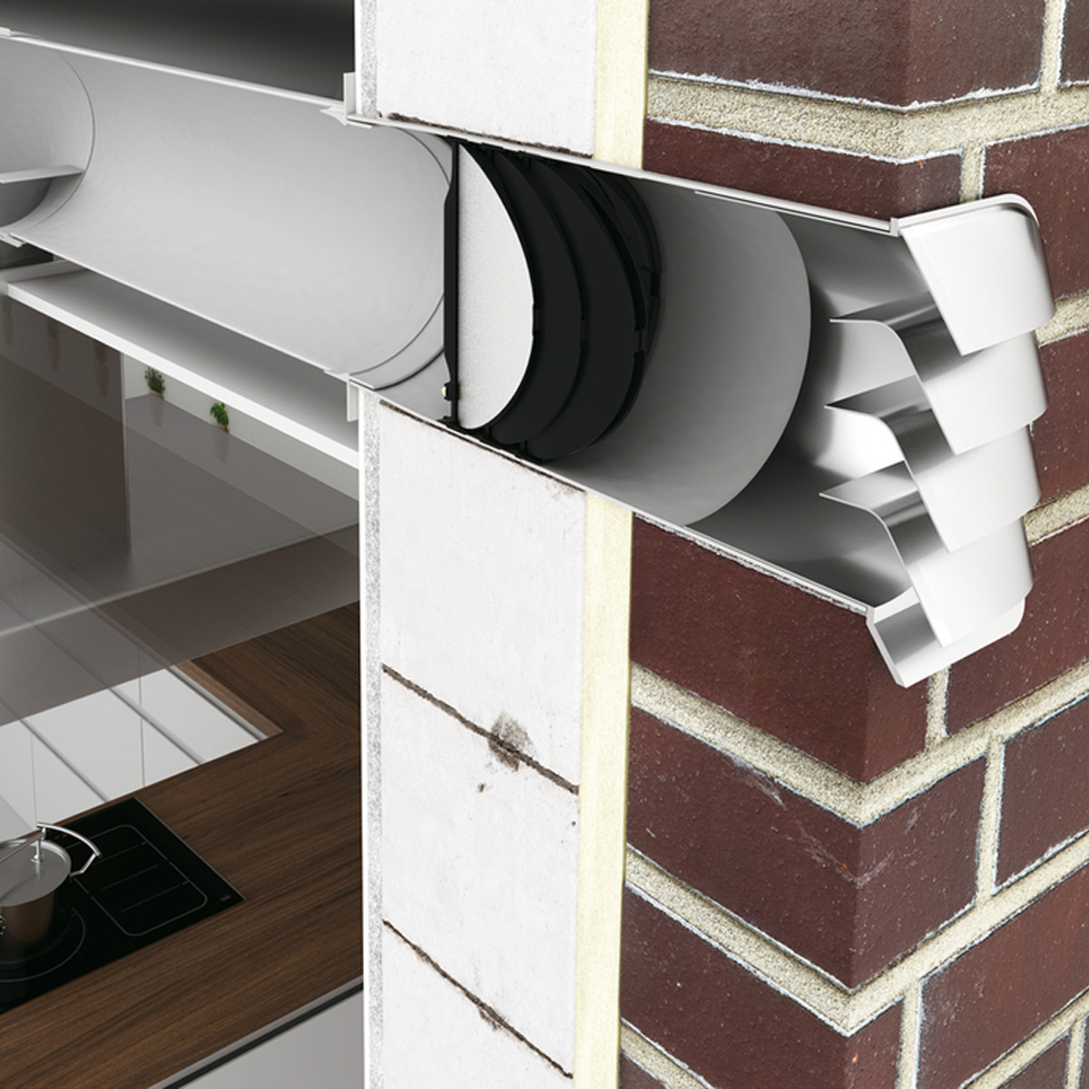 E-Jal Col&reg; flow 125 Mauerkasten inkl. THERMOBOX wei&szlig;/Edelstahl