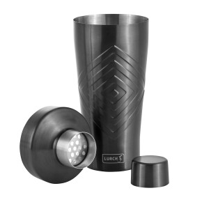 LURCH Cocktail Shaker 600 ml 3-teilig smokey grey