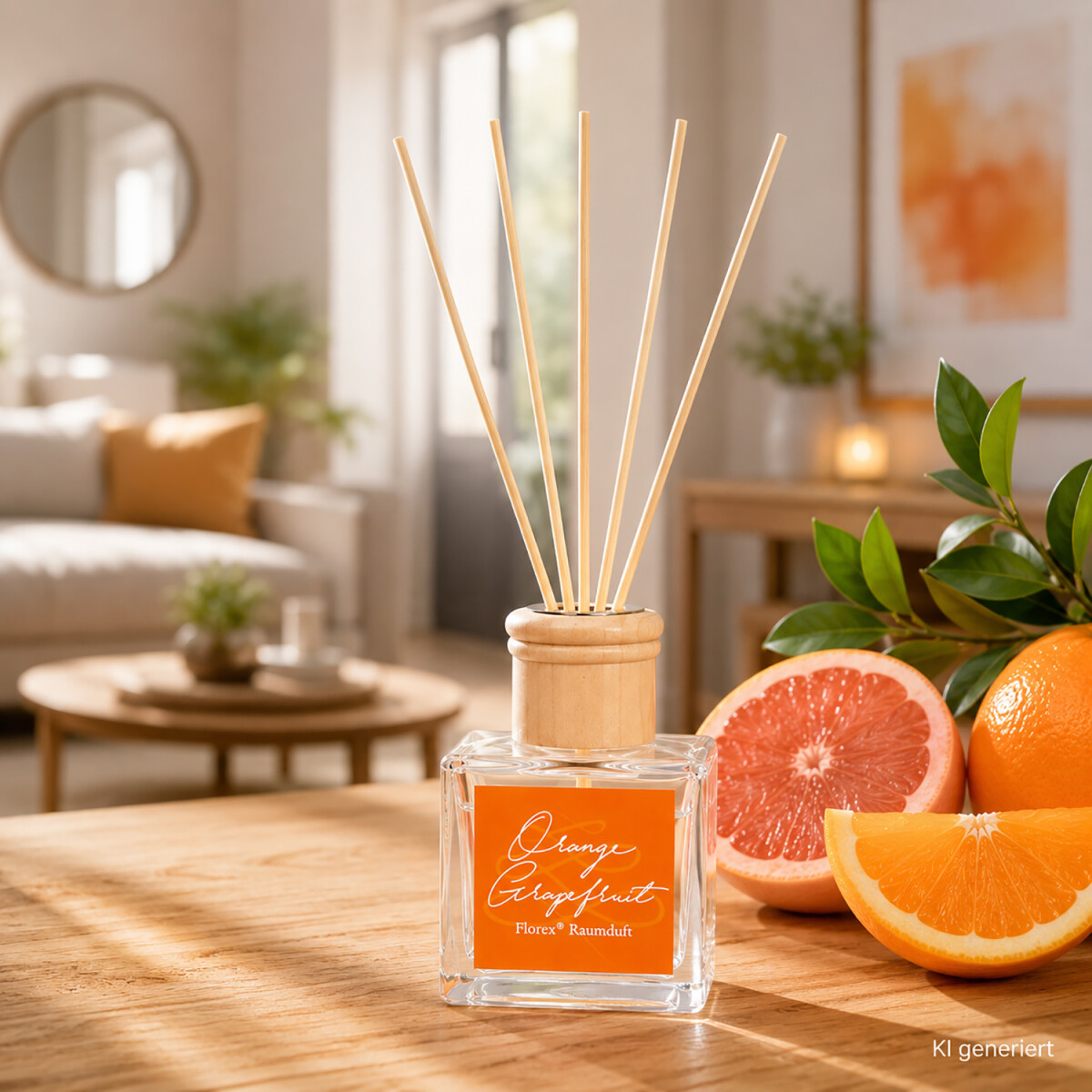 Florex Raumduft Orange-Grapefruit 100ml mit St&auml;bchen