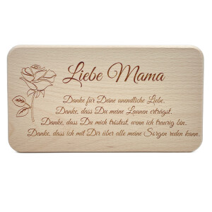 Frühstücksbrettchen Danke Mama aus Buche 22,5...