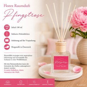 Florex Raumduft Pfingstrose 100ml mit St&auml;bchen