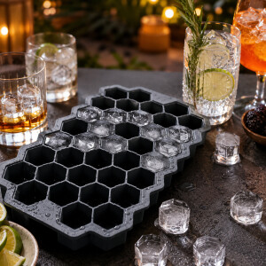 Wabenf&ouml;rmige Silikon Eisform Hexagon Eisw&uuml;rfel