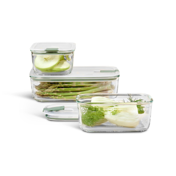 Set Frischhaltedose EasyClip 3-teilig aus Glas