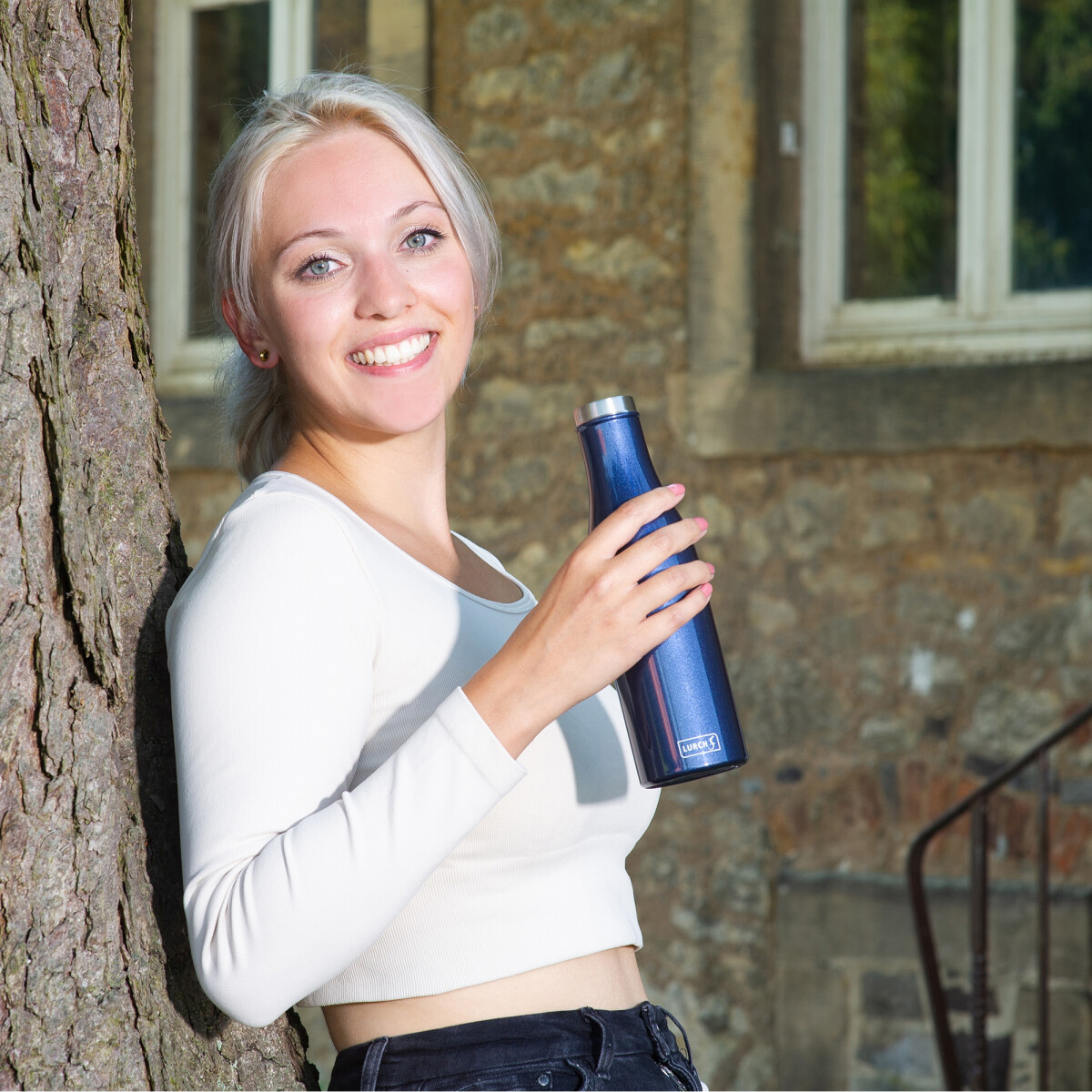 LURCH Isolierflasche 0,75 l Blau Metallic