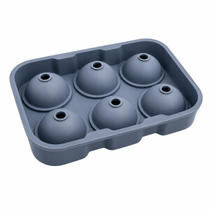 Graue Silikon-Eisform für 6 große Eiskugeln...