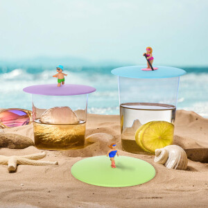 Glasdeckel aus Silikon Finn Frisbee