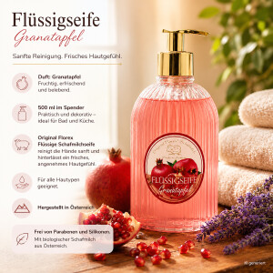 Florex Fl&uuml;ssigseife Schafmilch 500 ml Granatapfel