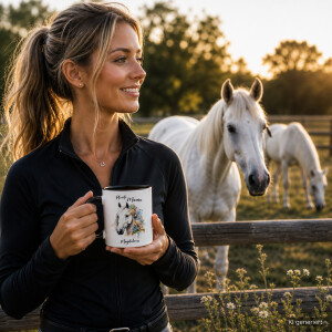 Personalisierte Pferde Mama Tasse mit Pferd &amp; Wunschname
