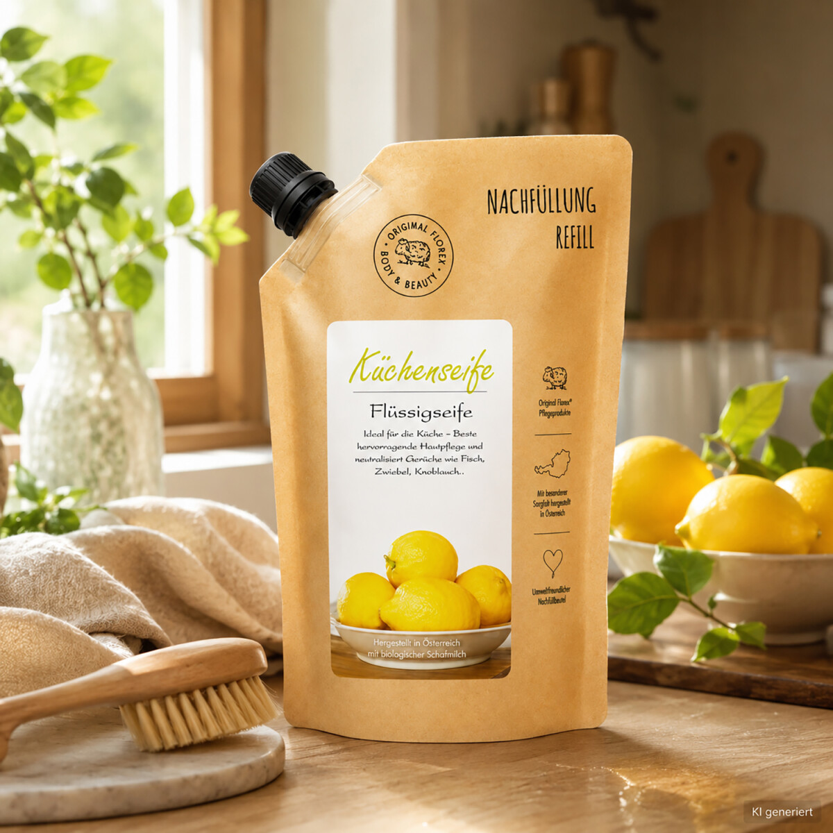 Florex K&uuml;chenseife Fl&uuml;ssigseife Nachf&uuml;llbeutel 500 ml