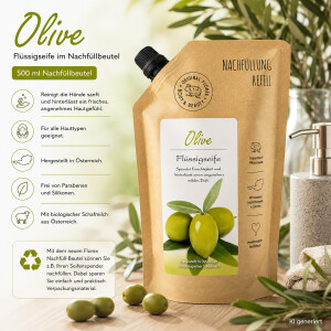 Florex Olive Fl&uuml;ssigseife Nachf&uuml;llbeutel 500 ml