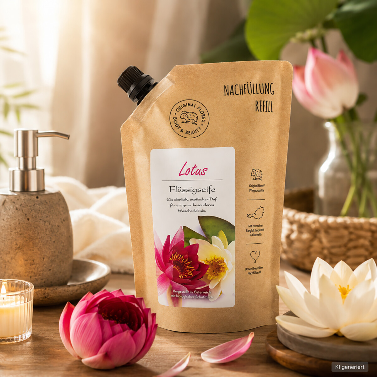 Florex Lotus Fl&uuml;ssigseife Nachf&uuml;llbeutel 500 ml