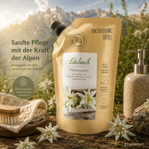 Florex Fl&uuml;ssigseife Edelwei&szlig; Nachf&uuml;llbeutel 500 ml