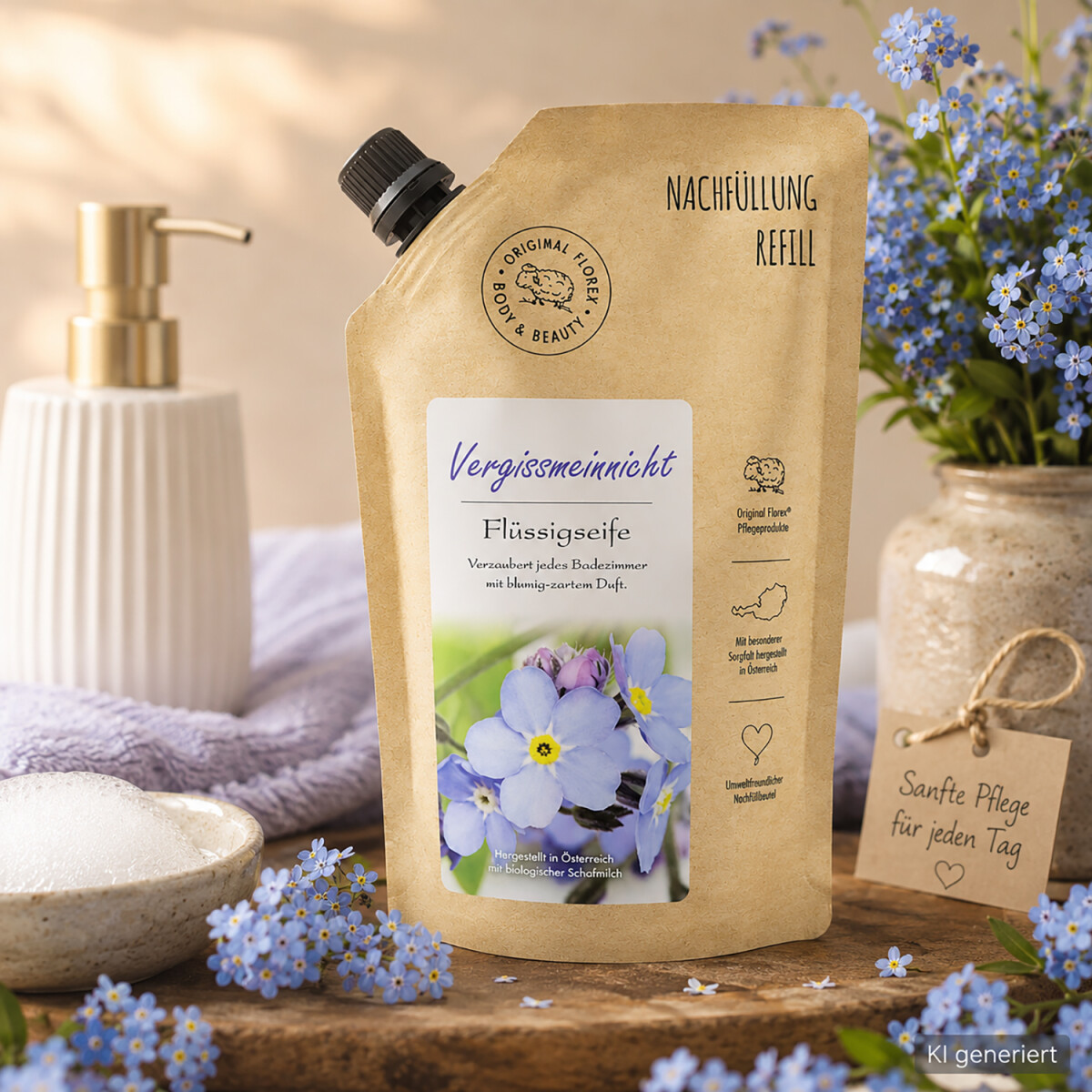 Florex Vergissmeinnicht Fl&uuml;ssigseife Nachf&uuml;llbeutel 500 ml